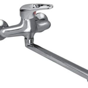 Dřezová stěnová baterie, ramínko 300 mm, rozteč 150 mm, klik-klak, chrom, MARS