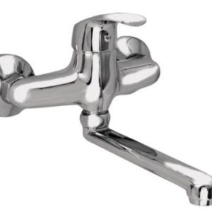 Dřezová stěnová baterie, ramínko 200 mm, rozteč 150 mm, chrom – ZORA