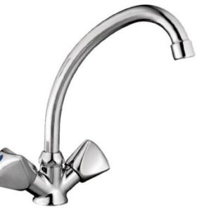 Dřezová stojánková kohoutková baterie, chrom, MADISON