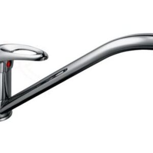 Dřezová stojánková baterie, klik-klak, chrom, MOON