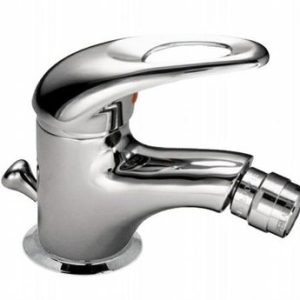 Bidetová stojánková baterie s uzávěrem sifonu, klik-klak, chrom, MOON