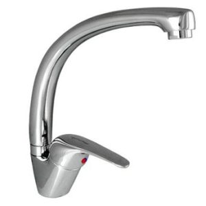 Dřezová stojánková baterie s horním litým ramínkem, chrom, FORUM