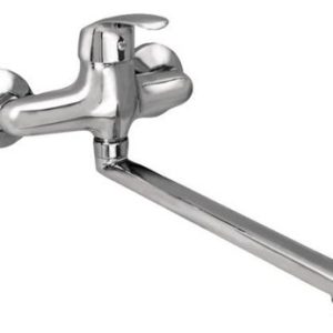 Dřezová stěnová baterie, ramínko 300 mm, rozteč 150 mm, chrom, ZORA