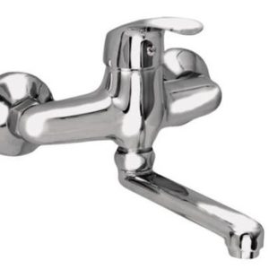 Dřezová stěnová baterie, ramínko 120 mm, rozteč 150 mm, chrom – ZORA