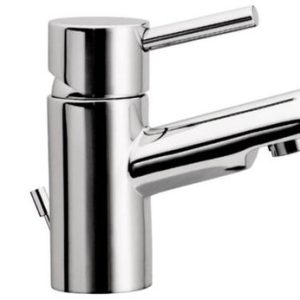 Umyvadlová stojánková baterie s uzávěrem sifonu, chrom, LINEA