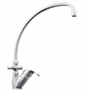 Umyvadlová stojánková baterie s horním kulatým ramínkem a přepínačem pro BJ, chrom – ZORA