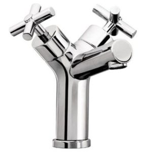 Umyvadlová stojánková baterie s uzávěrem sifonu, chrom, JANUS