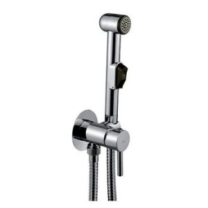 Bidetová podomítková baterie se sprškou, hadicí a držákem, chrom