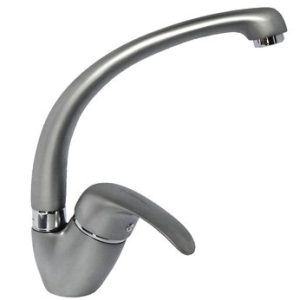 Dřezová stojánková baterie s horním litým ramínkem, klik-klak, satén, PERLA