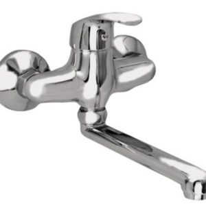 Dřezová stěnová baterie, ramínko 200 mm, rozteč 100 mm, chrom – ZORA