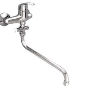 Vanová stěnová baterie do bytového jádra s kulatým ramínkem, rozteč 150 mm, chrom – ZORA