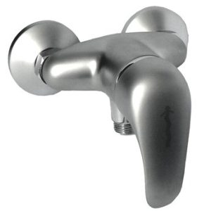 Sprchová stěnová baterie bez příslušenství, rozteč 100 mm, klik-klak, satén, PERLA