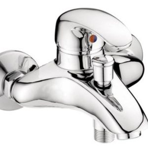 Vanová stěnová baterie bez příslušenství, rozteč 100 mm, klik-klak, chrom, PERLA