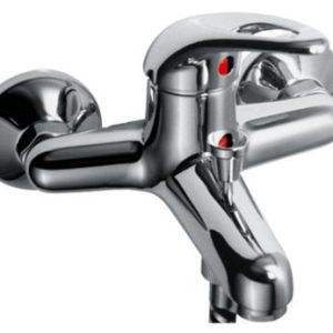 Vanová stěnová baterie, bez příslušenství, rozteč 100 mm, klik-klak, chrom, MOON