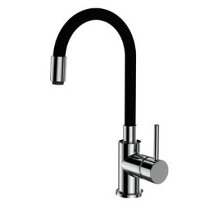 Dřezová stojánková baterie s flexi černým ramínkem, YOUNG S