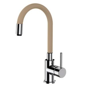 Dřezová stojánková baterie s flexi béžovým ramínkem, YOUNG S