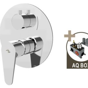 Podomítková sprchová baterie pro 2 odběrná místa, s AQ-boxem a keramickým přepínačem, ALTEA