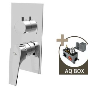 Podomítková sprchová baterie pro 2 odběrná místa, s AQ-boxem a keramickým přepínačem, MARINA