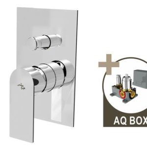 Podomítková sprchová baterie pro 2 odběrná místa, s AQ-boxem, PLATFORM
