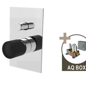 Round, podomítková sprchová baterie pro 2 odběrná místa, s AQ-boxem, PLATFORM