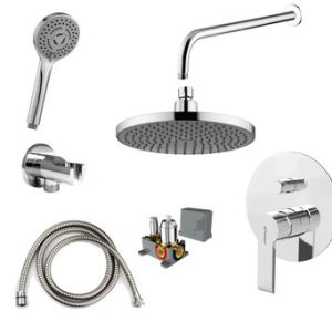 Sprchový set s podomítkovou baterií pro 2 odběrná místa, s AQ-boxem, VENTURA