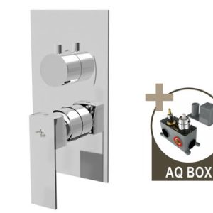 Podomítková sprchová baterie pro 2 odběrná místa, s AQ-boxem a keramickým přepínačem, DOCKS