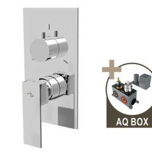 Podomítková sprchová baterie pro 3 odběrná místa, s AQ-boxem a keramickým přepínačem, DOCKS
