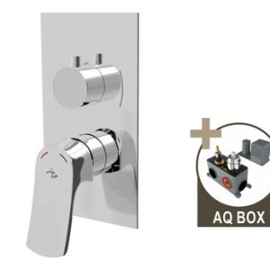 Podomítková sprchová baterie pro 2 odběrná místa, s AQ-boxem a keramickým přepínačem, GALLERIA