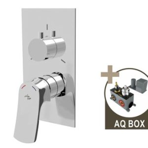 Podomítková sprchová baterie pro 3 odběrná místa, s AQ-boxem a keramickým přepínačem, GALLERIA