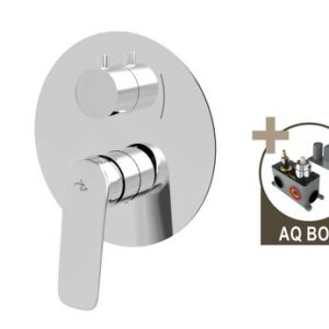 Podomítková sprchová baterie pro 2 odběrná místa, s AQ-boxem a keramickým přepínačem, LAGUNA