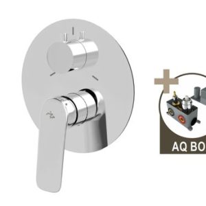 Podomítková sprchová baterie pro 3 odběrná místa, s AQ-boxem a keramickým přepínačem, LAGUNA