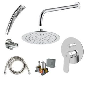 Sprchový set s podomítkovou baterií pro 2 odběrná místa, s AQ-boxem, LAGUNA