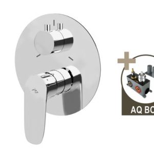 Podomítková sprchová baterie pro 3 odběrná místa, s AQ-boxem a keramickým přepínačem, DAKOTA