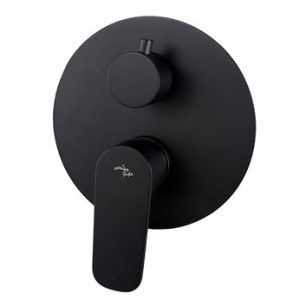 Podomítková sprchová baterie pro 2 odběrná místa, s AQ-boxem a keramickým přepínačem, černá, DAKOTA