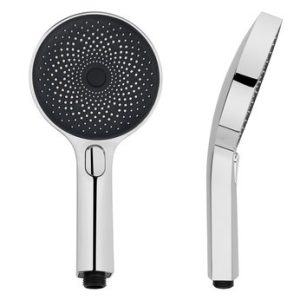 3-polohová ruční sprcha, průměr 130mm, chrom-černá mat, COMELLE