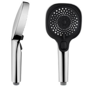 3-polohová ruční sprcha se stop funkcí, průměr 120mm, chrom-černá mat, LARES