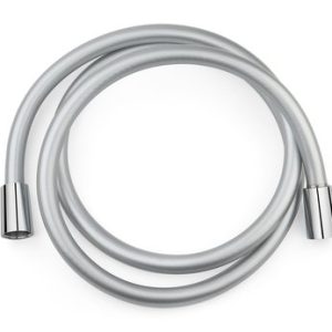 Sprchová plastová hadice, délka 120 cm, 2 otočné koncovky, saténová