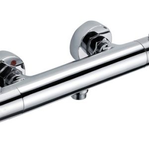 Sprchová termostatická baterie, dolní vývod, bez sprchové sady, rozteč 150mm, PERSEI