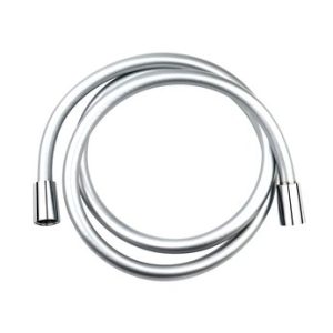 Sprchová plastová hadice, délka 150 cm, 2 otočné koncovky, metalická