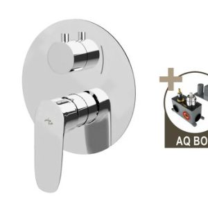 Podomítková sprchová baterie pro 2 odběrná místa, s AQ-boxem a keramickým přepínačem, DAKOTA