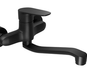 Dřezová stěnová baterie s litým "Z" ramínkem, rozteč 150 mm, černá, DAKOTA
