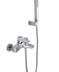 Vanová stěnová páková baterie se sprchovou sadou, rozteč 150 mm, chrom, (3110), MARINA