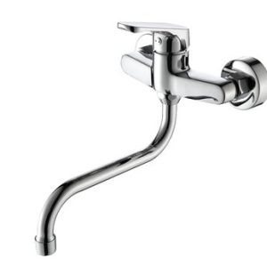 Dřezová stěnová baterie, rozteč 150 mm, kulaté ramínko 200 mm, VENUS