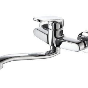 Dřezová stěnová baterie, rozteč 150 mm, tvarované ramínko, VENUS