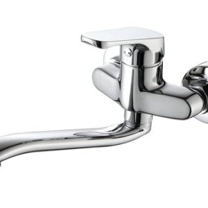 Dřezová stěnová baterie, rozteč 100 mm, tvarované ramínko, VENUS