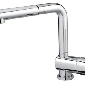 Páková baterie MIX 3 P s vytahovací koncovkou s perlátorem, lesklý chrom