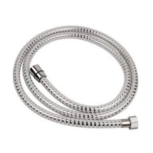 Sprchová plastová hadice, délka 150 cm, bílá-chrom