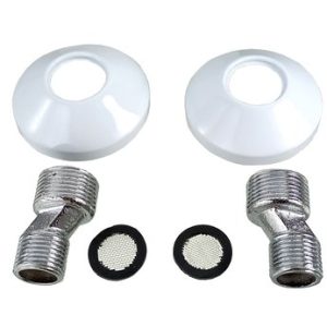 Krycí růžice k baterii PERLA, bílá (pár+etážky)