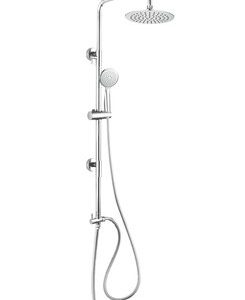 Teleskopické rameno sprchy s propojovací hadičkou pro sprchovou baterii a sprchovou sadou (THIN 200mm, EVVE), IPPARI