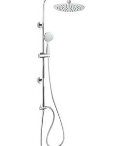 Teleskopické rameno sprchy s propojovací hadičkou pro sprchovou baterii a sprchovou sadou (THIN 250mm, EVVE), IPPARI